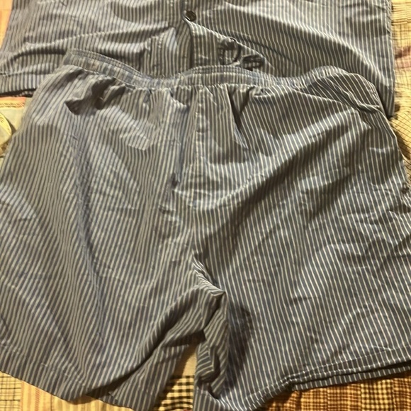 Stafford 2 piece pajama set short and shorts L sleepwear cotton blend - Picture 4 of 7